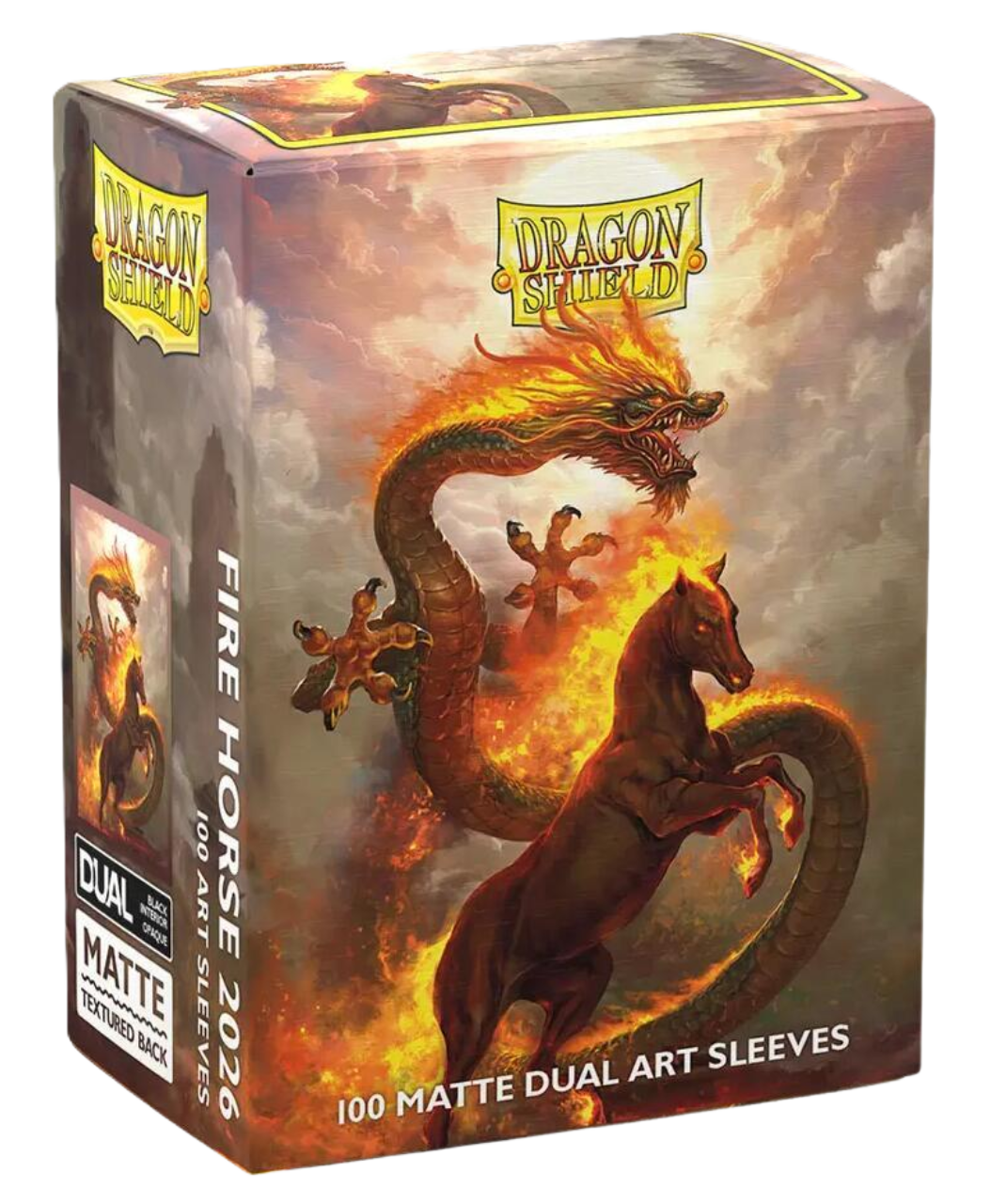 Dragon Shield Sleeves: Fire Horse Lunar New Year 2026 Matte Dual Art Sleeves (Box of 100)