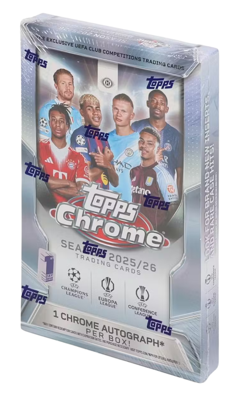 2025-26 Topps Chrome UEFA Club Competitions Soccer Hobby Box