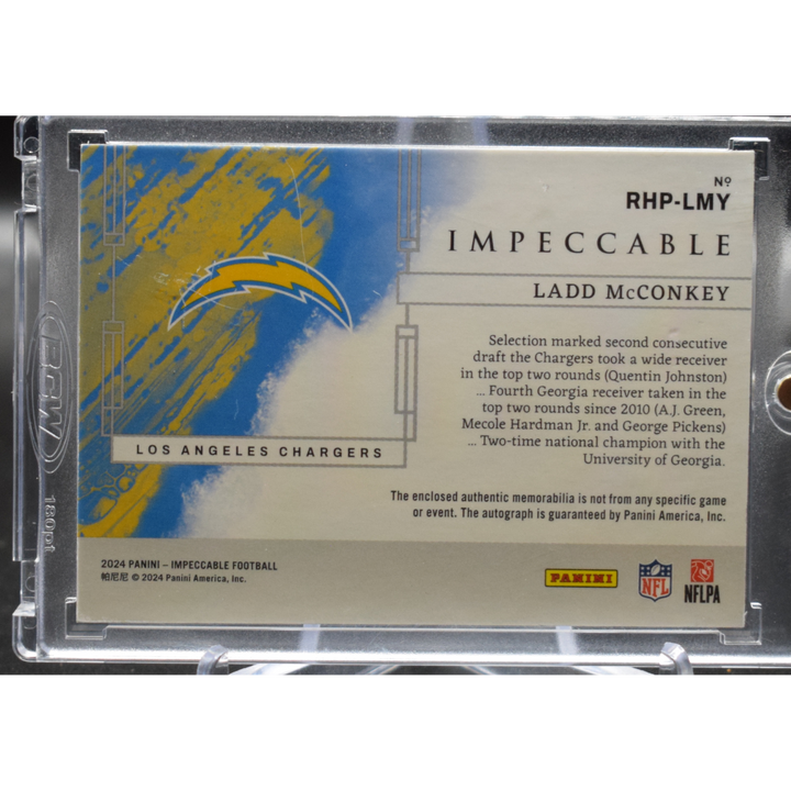 2024 Panini Impeccable Football - Ladd McConkey RHP-LMY - Elegance RPA /5