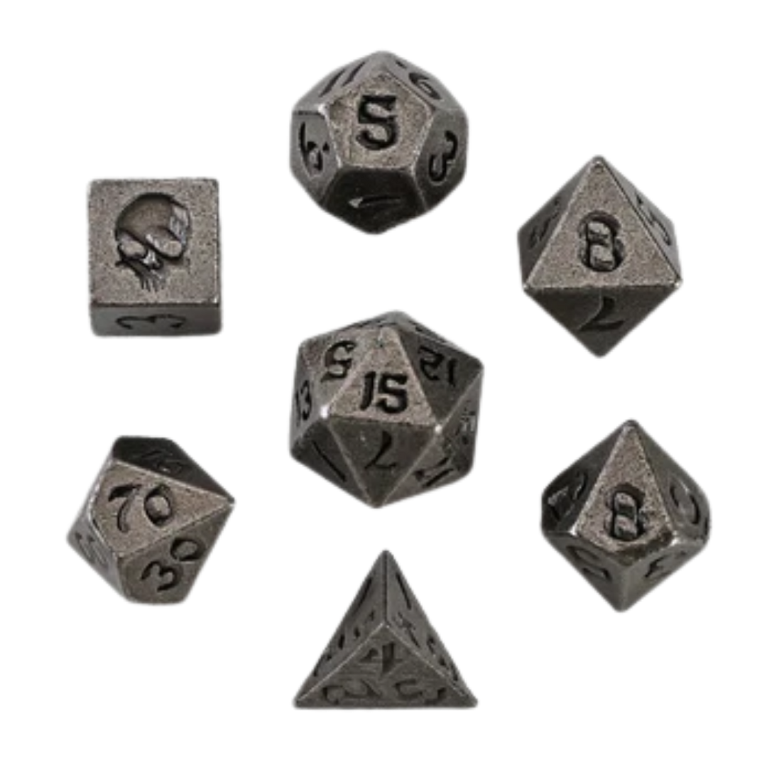 Unseelie Mini Metal RPG Dice Set