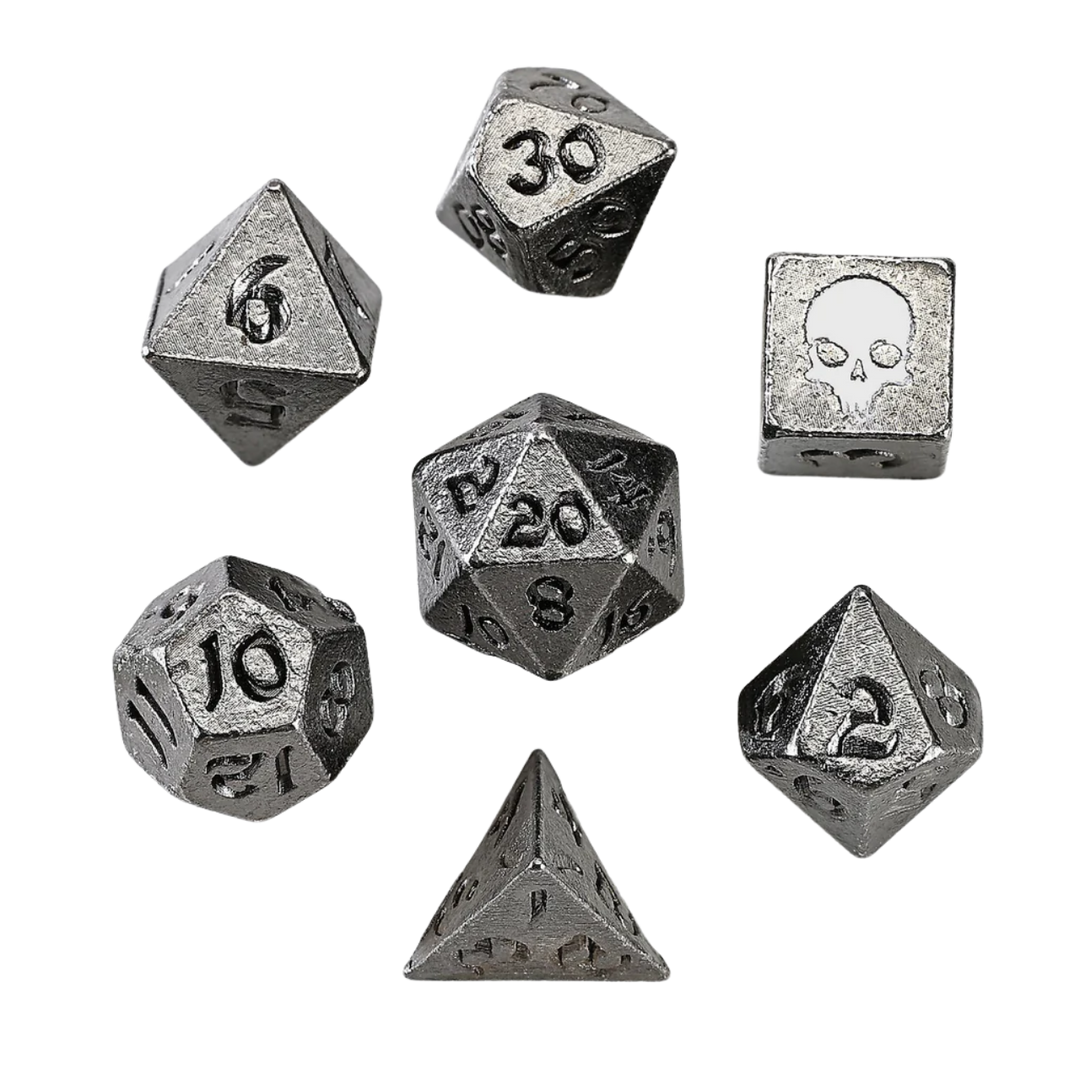 Unseelie Mini Metal RPG Dice Set
