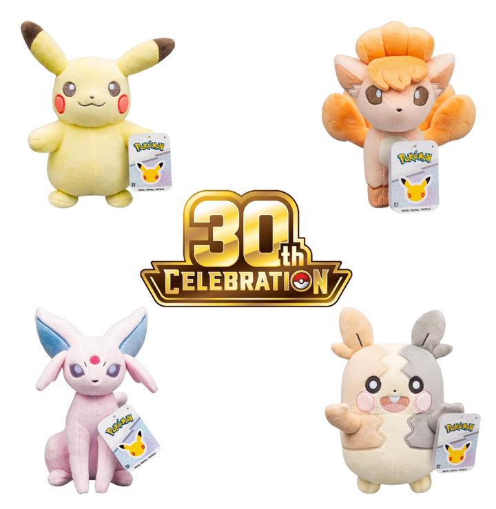 Pokemon 30th Celebration - 8 Inch Plush (Pastel)