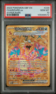 Charizard ex 228/197 - Obsidian Flames - 2023 Pokemon - PSA 9