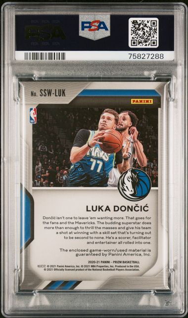 2020 Panini Prizm Basketball - Luka Doncic Sensational Swatches #SSWLUK - PSA 8.5