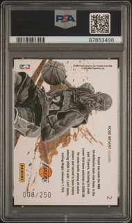 2009 Panini Basketball - Kobe Bryant 2 - Gold Stars Holofoil /250 - PSA 10
