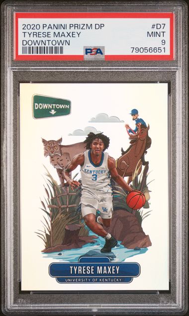 2020 Panini Prizm DP Basketball - Tyrese Maxey D7 - Downtown- PSA 9