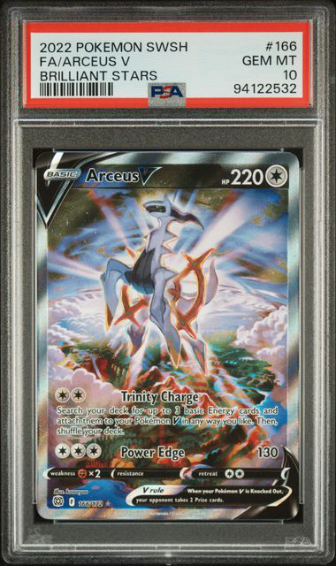 Arceus V 166/172 Briliant Stars - 2022 Pokemon - PSA 10