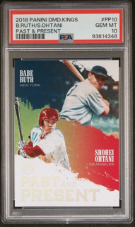 2018 Panini Diamond Kings Baseball - Babe Ruth Shohei Ohtani PP10 - PSA 10