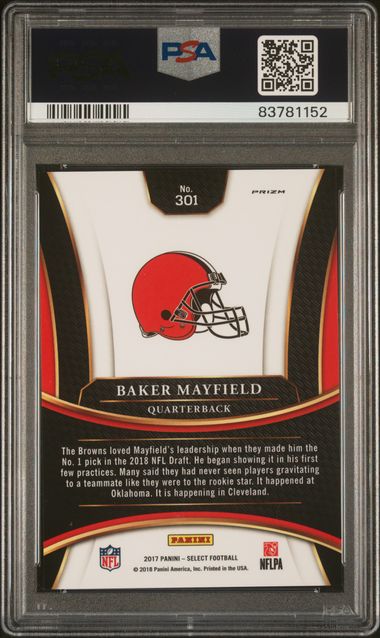 2017 Panini Select - Baker Mayfield 301 - XRC - PSA 10