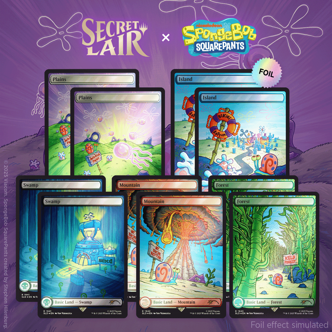 Secret Lair Drop: Our Boss is on Vacation Superdrop: Spongebob Squarepants: Lands Under the Sea - Rainbow Foil Edition