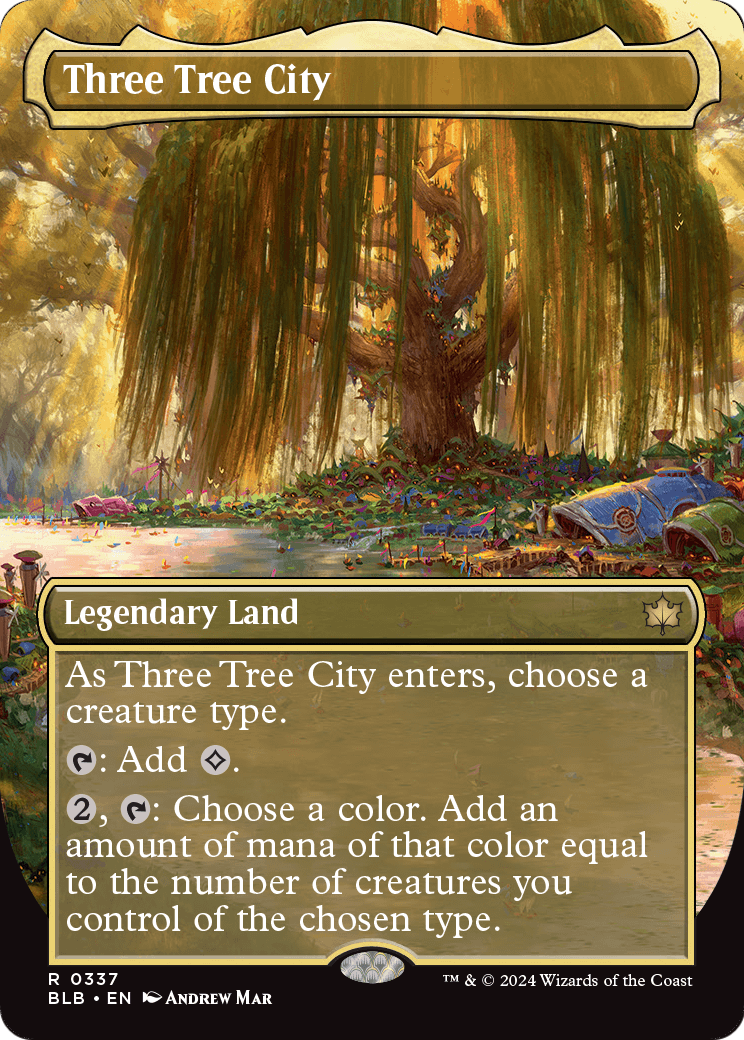Three Tree City (Borderless) (0337) - Bloomburrow (BLB)