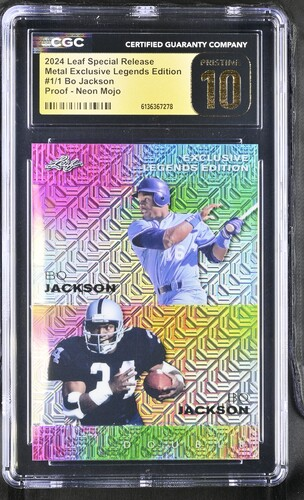 2024 Leaf Special Release Metal Exclusive Legends Edition Bo Jackson 1/1 CGC Pristine 10