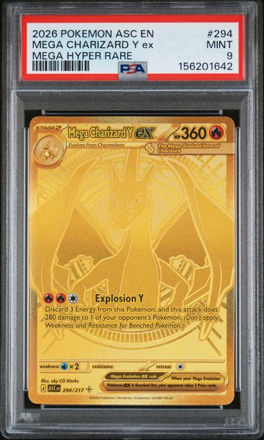 2026 Pokemon Mega Charizard Y ex #294- PSA 9