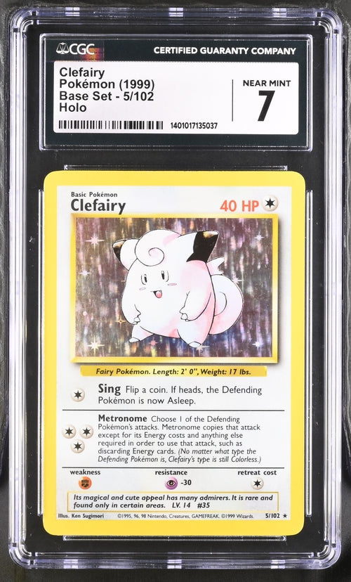 Clefairy 5/102 Base Set - 1999 Pokemon - CGC 7