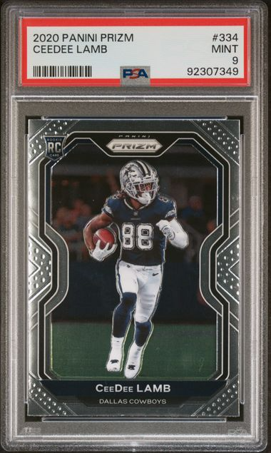 2020 Panini Prizm Football - Ceedee Lamb #334 - Rookie - PSA 9