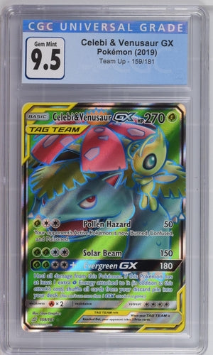 Celebi & Venusaur 159/181 Team Up - 2019 Pokemon - CGC 9.5 / 10