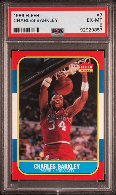 1986 Fleer - Charles Barkley 7 - PSA 6