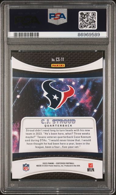 2023 Panini Certified - CJ Stroud 339 - Certified Stars - PSA 9