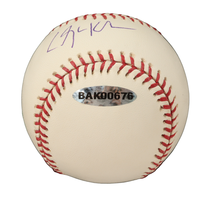 Clayton Kershaw Autographed Signed OML Baseball with Custom Case
