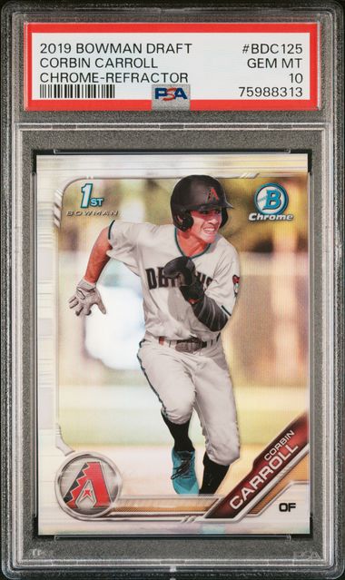 2019 Topps Bowman Draft - Corbin Carroll BDC-125  - Chrome Refractor - PSA 10