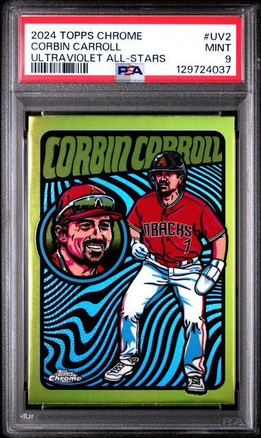 2024 Topps Chrome Baseball - Corbin Carroll #UV2 - Ultraviolet All-Stars - PSA 9