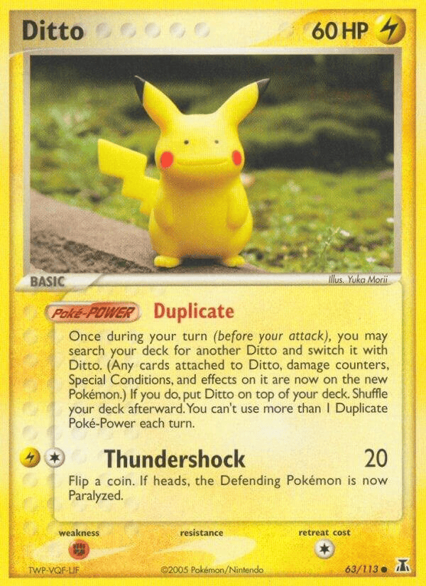 Ditto - 63/113 (Pikachu) - EX Delta Species (DS)