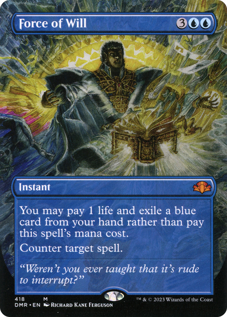 Force of Will (Borderless) - Dominaria Remastered (DMR)