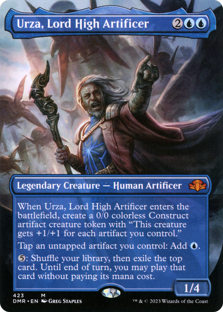 Urza, Lord High Artificer (Borderless) - Dominaria Remastered (DMR)