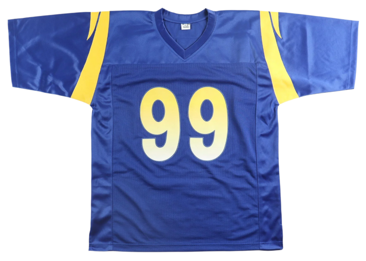 Aaron Donald Autographed Signed Career Highlight Blue Jersey.  Beckett COA