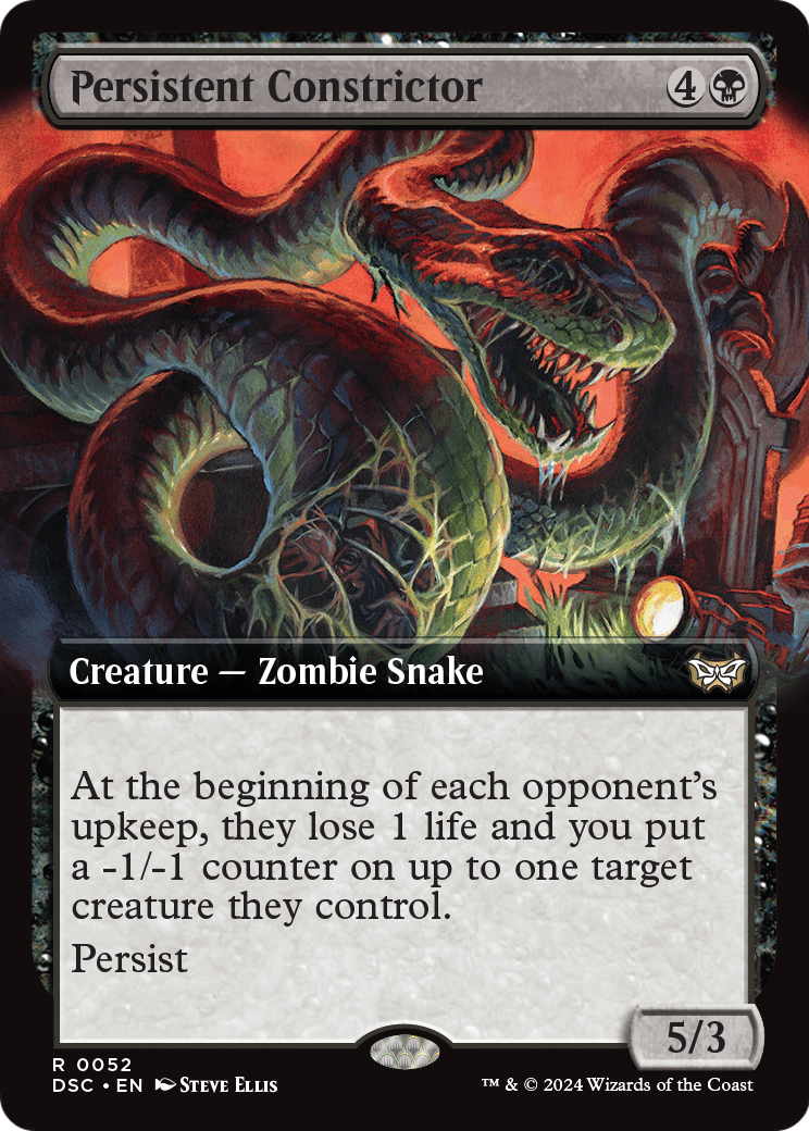 Persistent Constrictor (Extended Art) - Commander: Duskmourn: House of Horror (DSC)