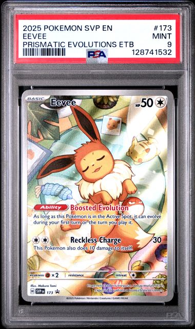 Eevee - #173 - Prismatic Evolutions Elite Trainer Box Promo - 2025 Pokemon - PSA 9