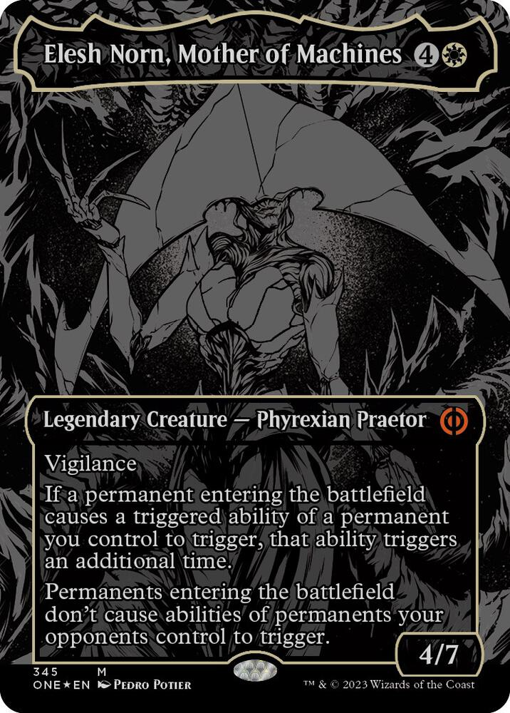 Elesh Norn, Mother of Machines (Oil Slick Raised Foil) - Phyrexia: All Will Be One (ONE)