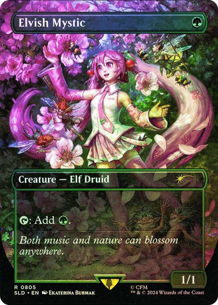 Elvish Mystic (0805) (Rainbow Foil) - Secret Lair Drop Series (SLD)