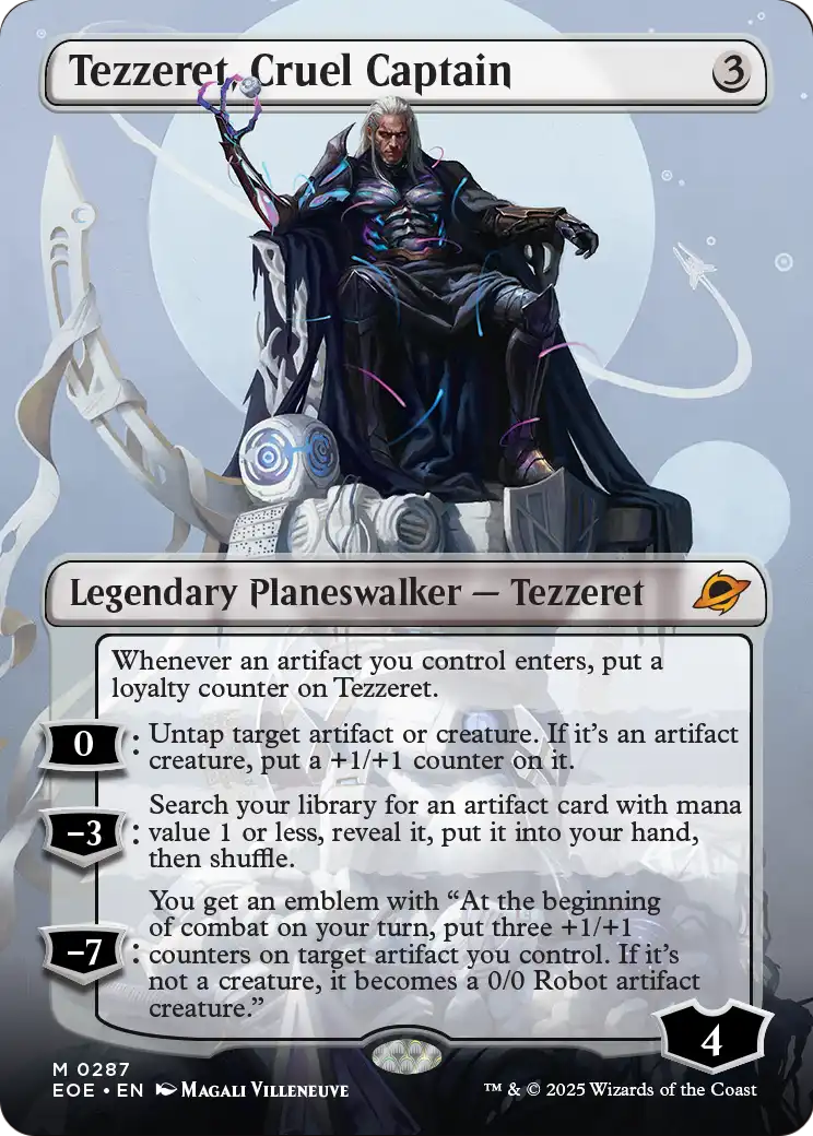 Tezzeret, Cruel Captain (Borderless) - Edge of Eternities (EOE)