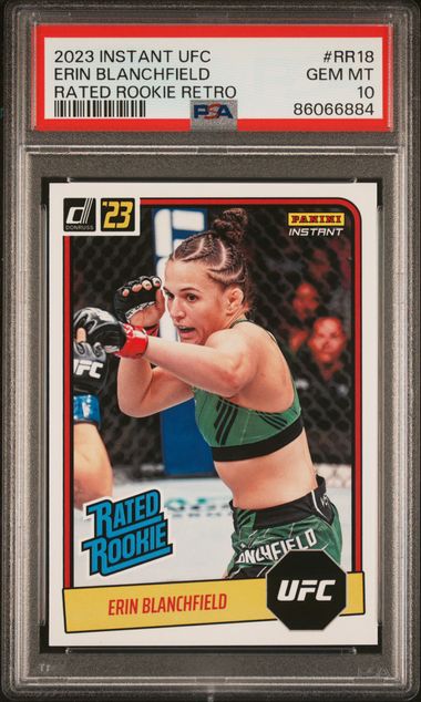 2023 Panini Instant UFC - Erin Blanchfield RR18 - Rated Rookie Retro /112 - PSA 10