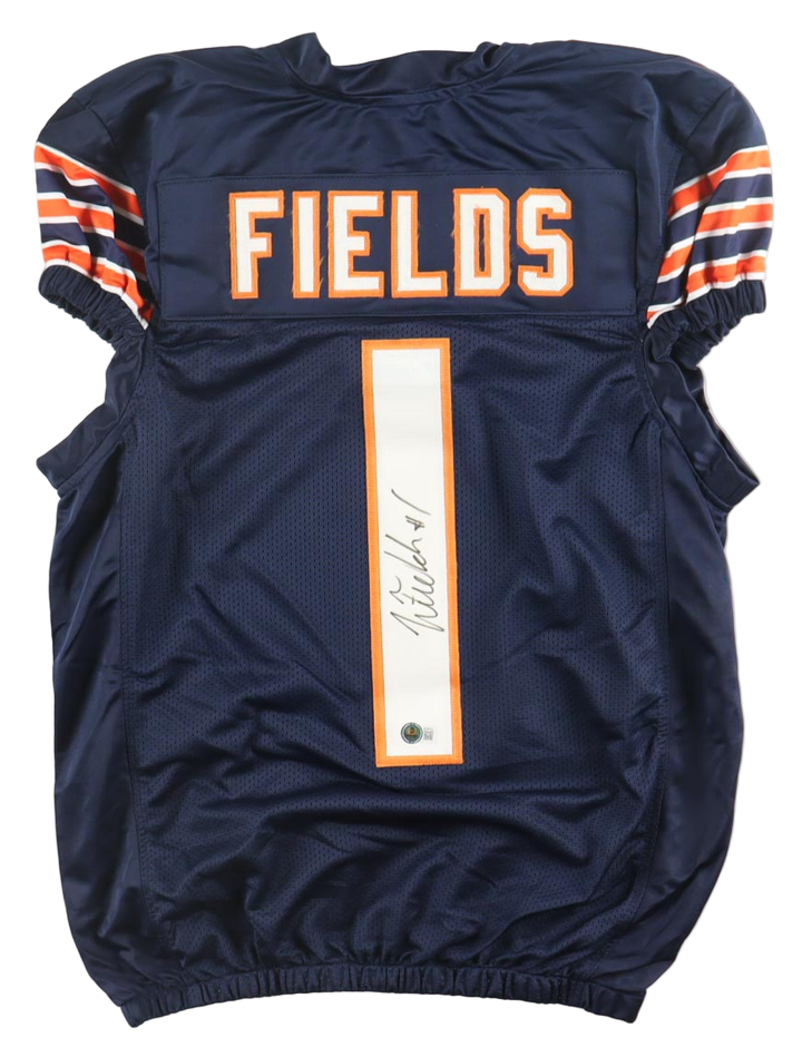 Justin Fields Autographed Signed Custom Jersey - Beckett Certified