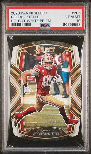 2020 Panini Select - George Kittle 206 - Die-Cut White Prizm - PSA 10