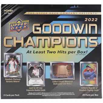 2022 Upper Deck Goodwin Champions Hobby Box