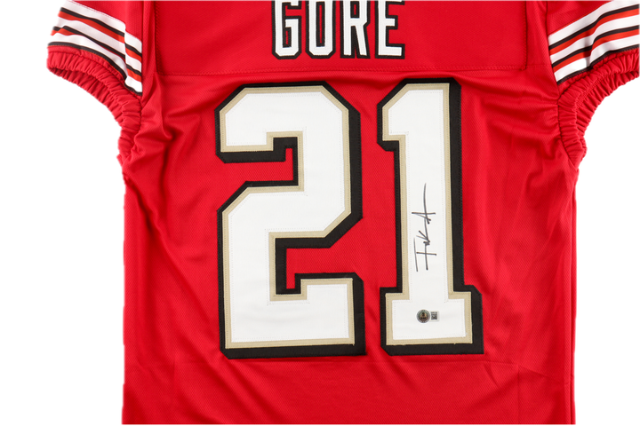 Frank Gore Autographed Signed Custom 49er's Jersey - Beckett Certified