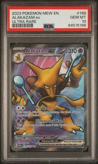 Alakazam 188/165 151 Ultra Rare - 2023 Pokemon - PSA 10