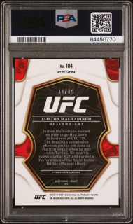 2023 Panini Select UFC - Jailton Malhadinho 104 - Blue Undercard /49 - PSA 10
