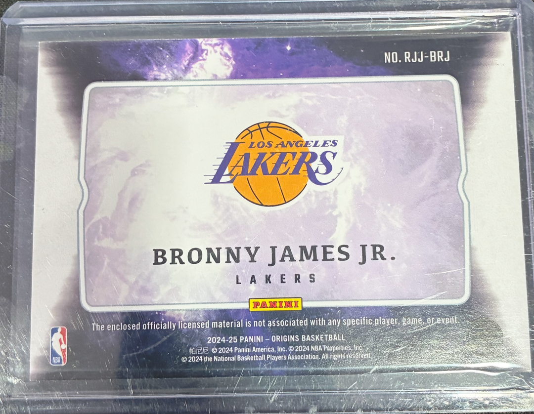 2024-25 Panini Origins Basketball - Bronny James #RJJ-BRJ - Rooke Jumbo Jerseys Relic