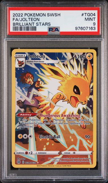 Jolteon - TG04/TG30 - Brilliant Stars Trainer Gallery - 2022 Pokemon - PSA 9