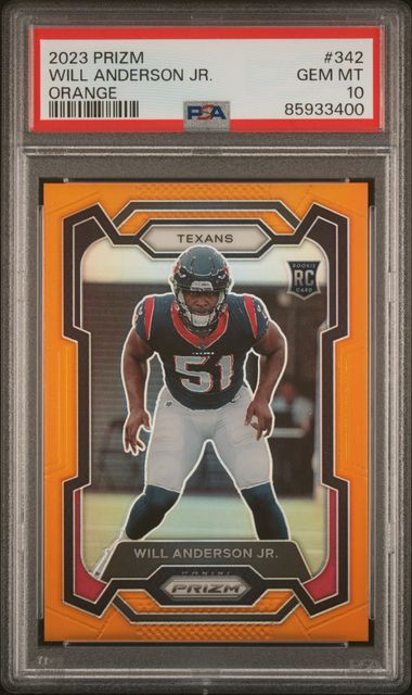 2023 Panini Prizm - Will Anderson Jr. 342 - Orange /249 - PSA 10