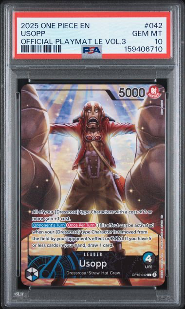 Usopp - Promo - Official Playmat Vol 3 - 2025 One Piece - PSA 10