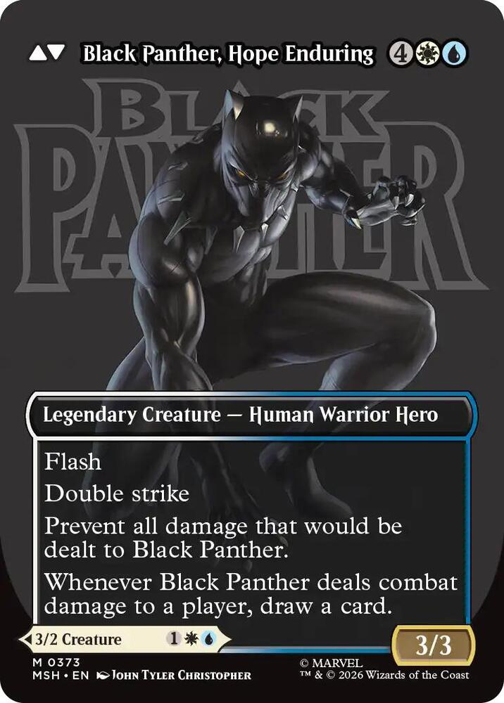 King T'Challa (Borderless) (0373) - Marvel Super Heroes (MSH)