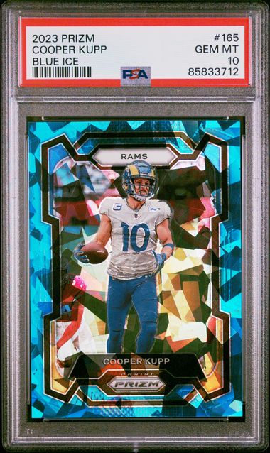 2023 Panini Prizm - Cooper Kupp 165 - Blue Ice /99 - PSA 10