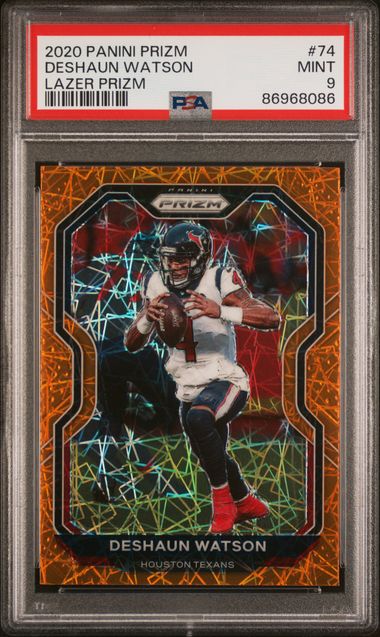 2020 Panini Prizm - Deshaun Watson 74 - Lazer Prizm - PSA 9