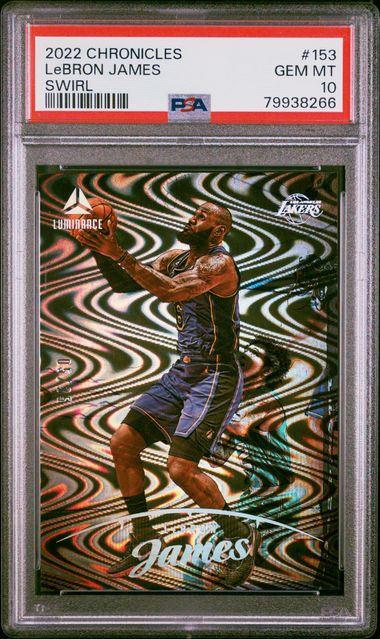 2022 Panini Chronicles - Lebron James 153 - Swirl /25 - PSA 10