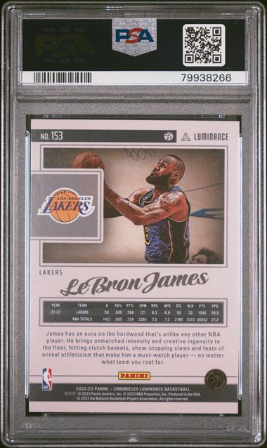 2022 Panini Chronicles - Lebron James 153 - Swirl /25 - PSA 10